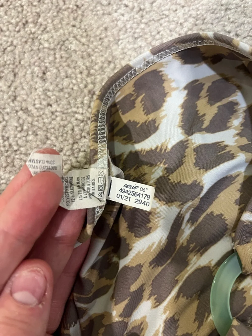 Aerie Leopard-Print Cheeky Swim Bottoms with Side Rings